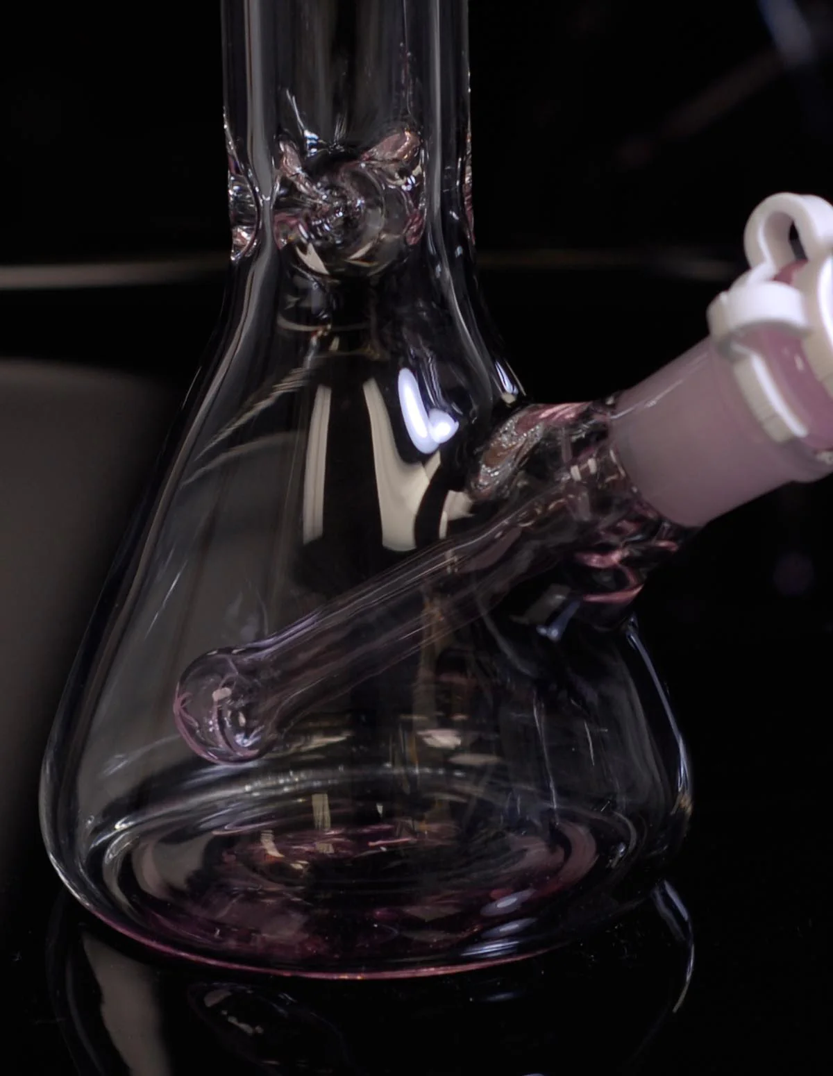 10" Ice Pinch Pink Hello Cat Glass Water Pipe - Image 3