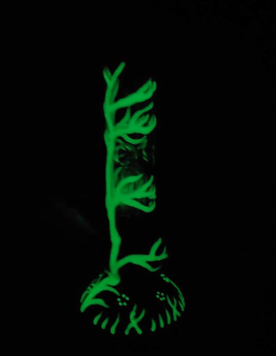 10" Tree of Life Glowing in Dark Water Pipe with Ice Pinch - Image 3